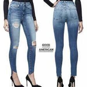 Good American Good Waist Skinny Cascade Jeans Size 2 /26